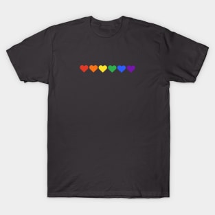 Rainbow Love Hearts T-Shirt